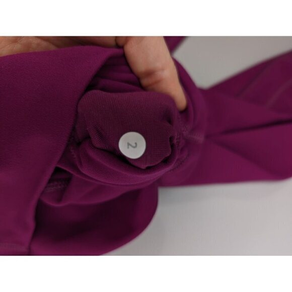 Lululemon Align Crop Size 2 Deep Fuschia Leggings Yoga Run Gym Athletic Soft - Picture 5 of 9